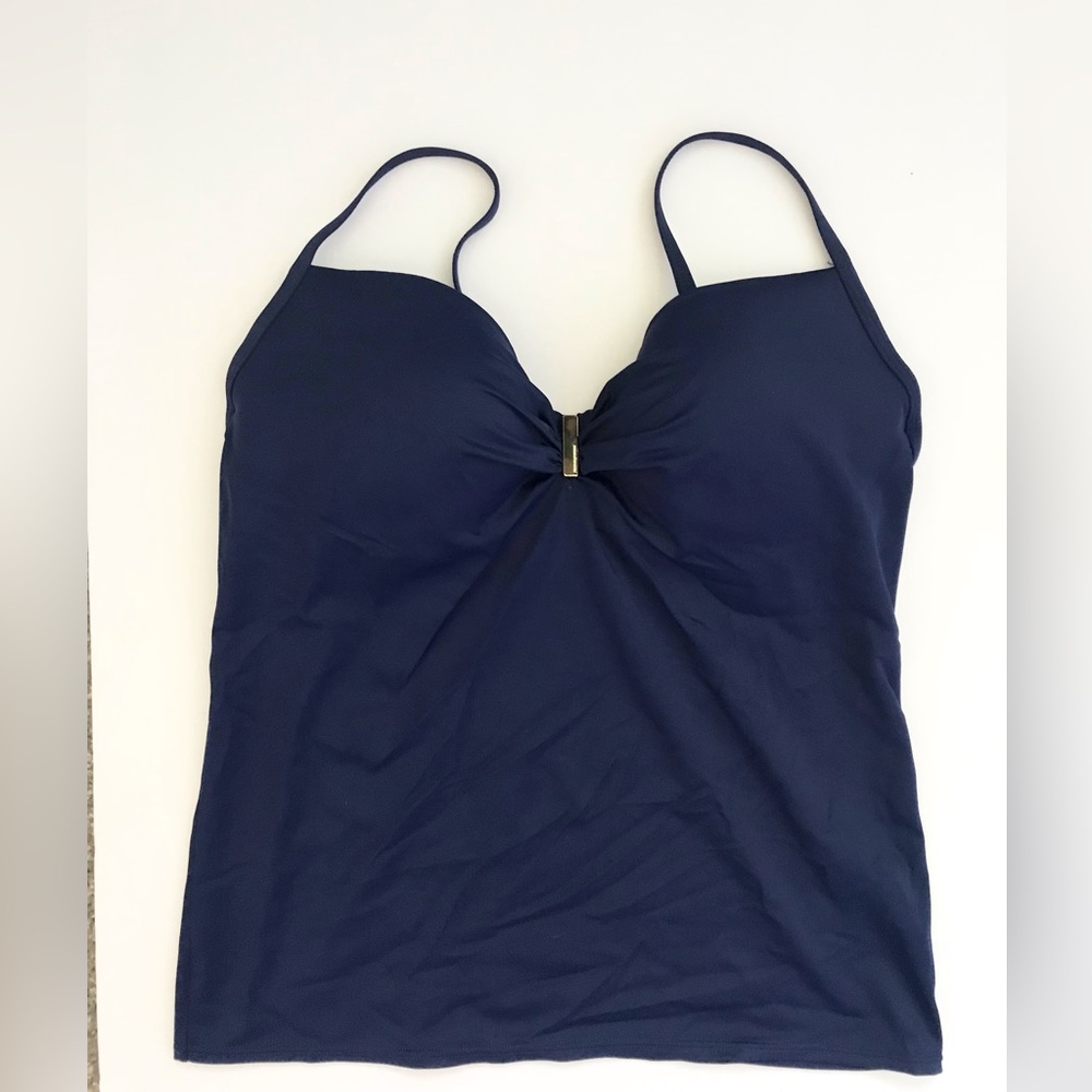 Victoria’s Secret tankini swim top navy blue 34D